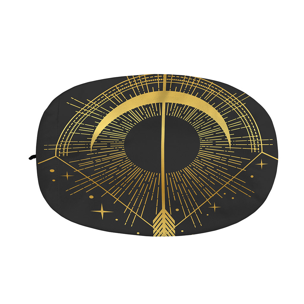 Gold Sagittarius Sign Print Car Side Mirror Covers
