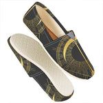 Gold Sagittarius Sign Print Casual Shoes