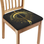Gold Sagittarius Sign Print Chair Cushion Cover