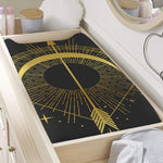Gold Sagittarius Sign Print Changing Pad Cover
