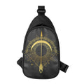 Gold Sagittarius Sign Print Sling Bag