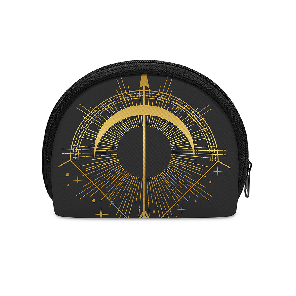 Gold Sagittarius Sign Print Coin Purse