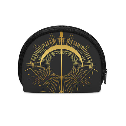 Gold Sagittarius Sign Print Coin Purse