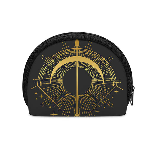 Gold Sagittarius Sign Print Coin Purse