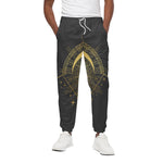 Gold Sagittarius Sign Print Cotton Pants