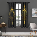 Gold Sagittarius Sign Print Curtain