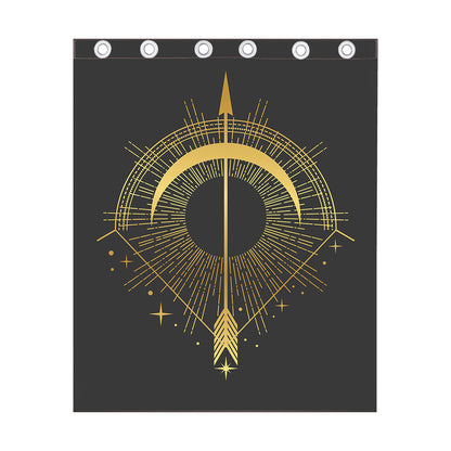 Gold Sagittarius Sign Print Curtain