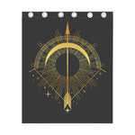 Gold Sagittarius Sign Print Curtain