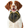 Gold Sagittarius Sign Print Dog Bandana