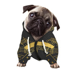 Gold Sagittarius Sign Print Dog Zip Up Hoodie