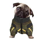 Gold Sagittarius Sign Print Dog Zip Up Jacket