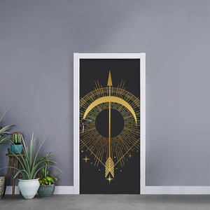 Gold Sagittarius Sign Print Door Sticker