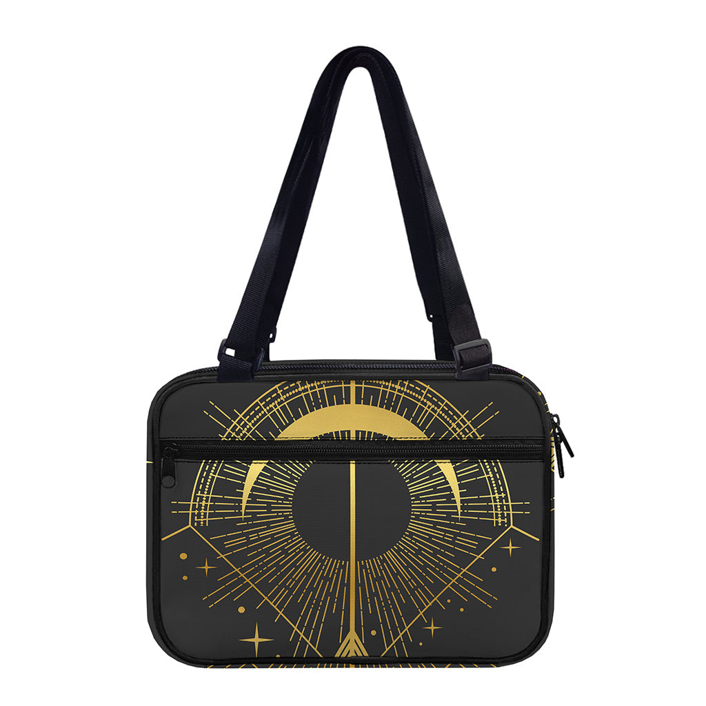 Gold Sagittarius Sign Print Double Strap Bible Bag