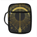 Gold Sagittarius Sign Print Front Pocket Bible Bag