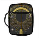 Gold Sagittarius Sign Print Front Pocket Bible Bag