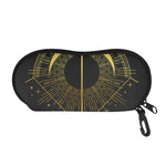 Gold Sagittarius Sign Print Glasses Case