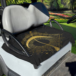 Gold Sagittarius Sign Print Golf Cart Seat Cover