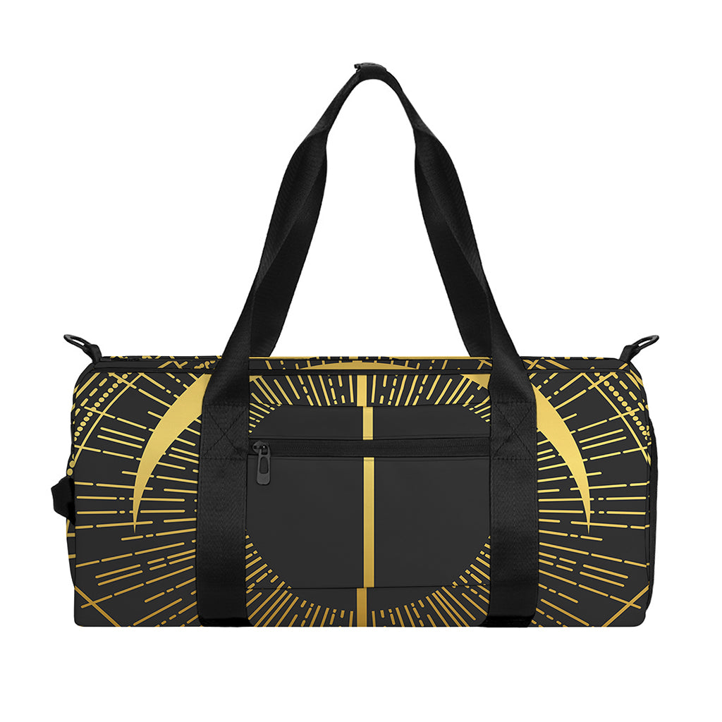 Gold Sagittarius Sign Print Gym Bag