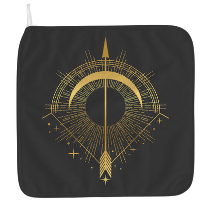 Gold Sagittarius Sign Print Hand Towel