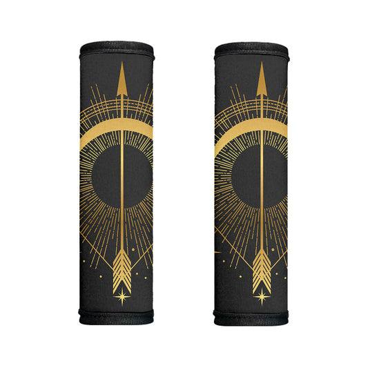 Gold Sagittarius Sign Print Handle Covers