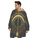 Gold Sagittarius Sign Print Hoodie Blanket