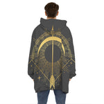 Gold Sagittarius Sign Print Hoodie Blanket