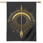 Gold Sagittarius Sign Print House Flag
