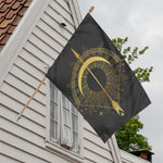 Gold Sagittarius Sign Print House Flag
