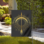 Gold Sagittarius Sign Print House Flag