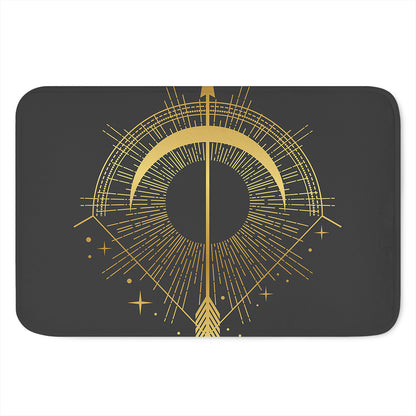 Gold Sagittarius Sign Print Indoor Door Mat