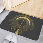 Gold Sagittarius Sign Print Indoor Door Mat