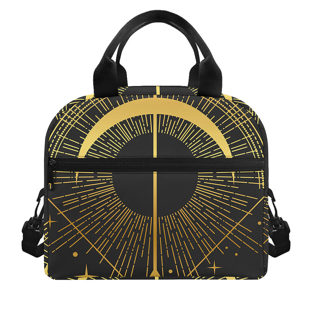 Gold Sagittarius Sign Print Insulated Lunch Bag