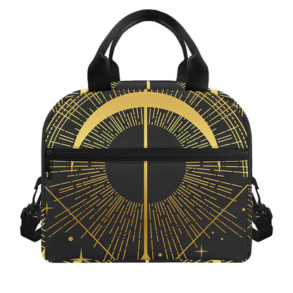 Gold Sagittarius Sign Print Insulated Lunch Bag