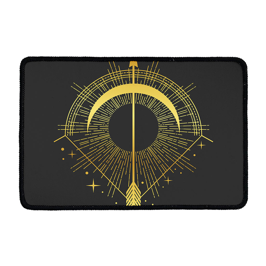 Gold Sagittarius Sign Print Kitchen Mat