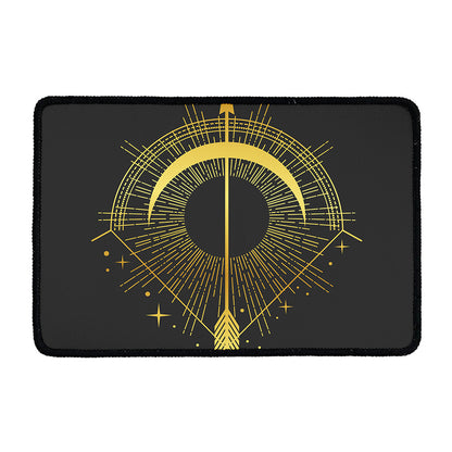 Gold Sagittarius Sign Print Kitchen Mat