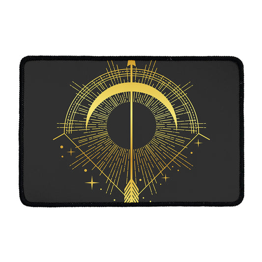 Gold Sagittarius Sign Print Kitchen Mat