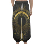 Gold Sagittarius Sign Print Lantern Pants
