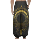 Gold Sagittarius Sign Print Lantern Pants