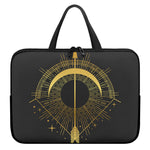 Gold Sagittarius Sign Print Laptop Sleeve With Handle