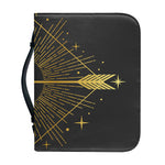 Gold Sagittarius Sign Print Leather Bible Cover