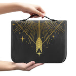 Gold Sagittarius Sign Print Leather Bible Cover