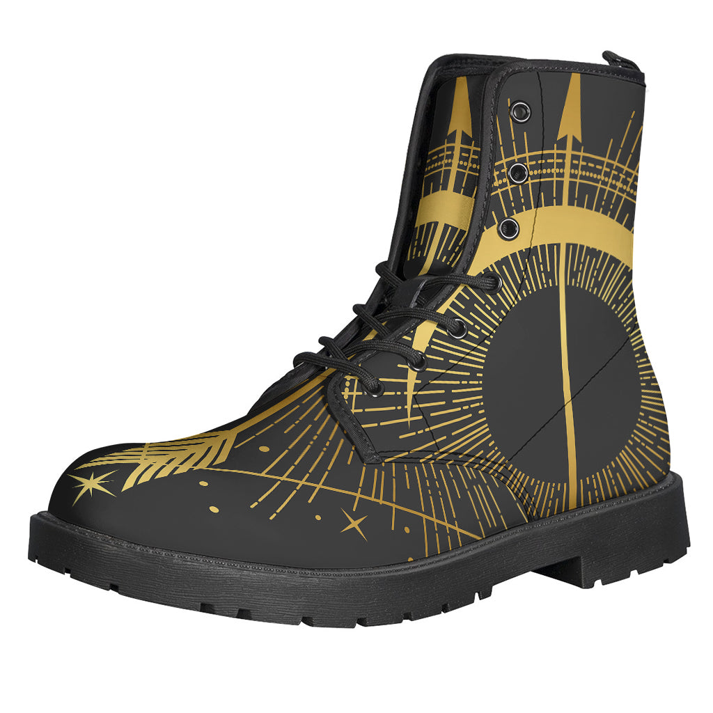 Gold Sagittarius Sign Print Backpack