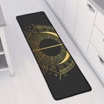 Gold Sagittarius Sign Print Long Kitchen Mat