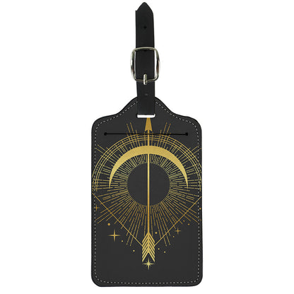 Gold Sagittarius Sign Print Luggage Tag