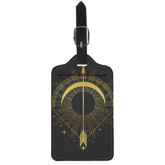 Gold Sagittarius Sign Print Luggage Tag