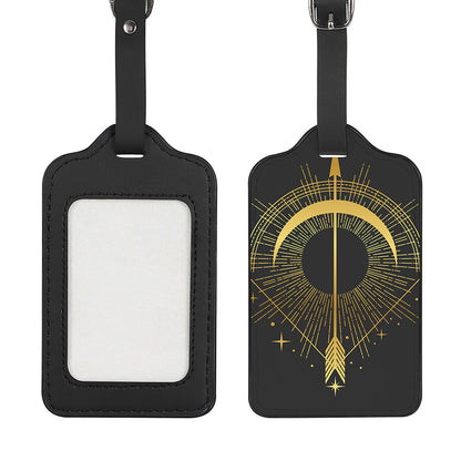 Gold Sagittarius Sign Print Luggage Tag