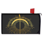 Gold Sagittarius Sign Print Mailbox Cover