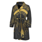 Gold Sagittarius Sign Print Men's Bathrobe