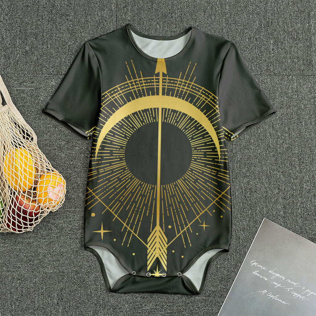 Gold Sagittarius Sign Print Men's Bodysuit