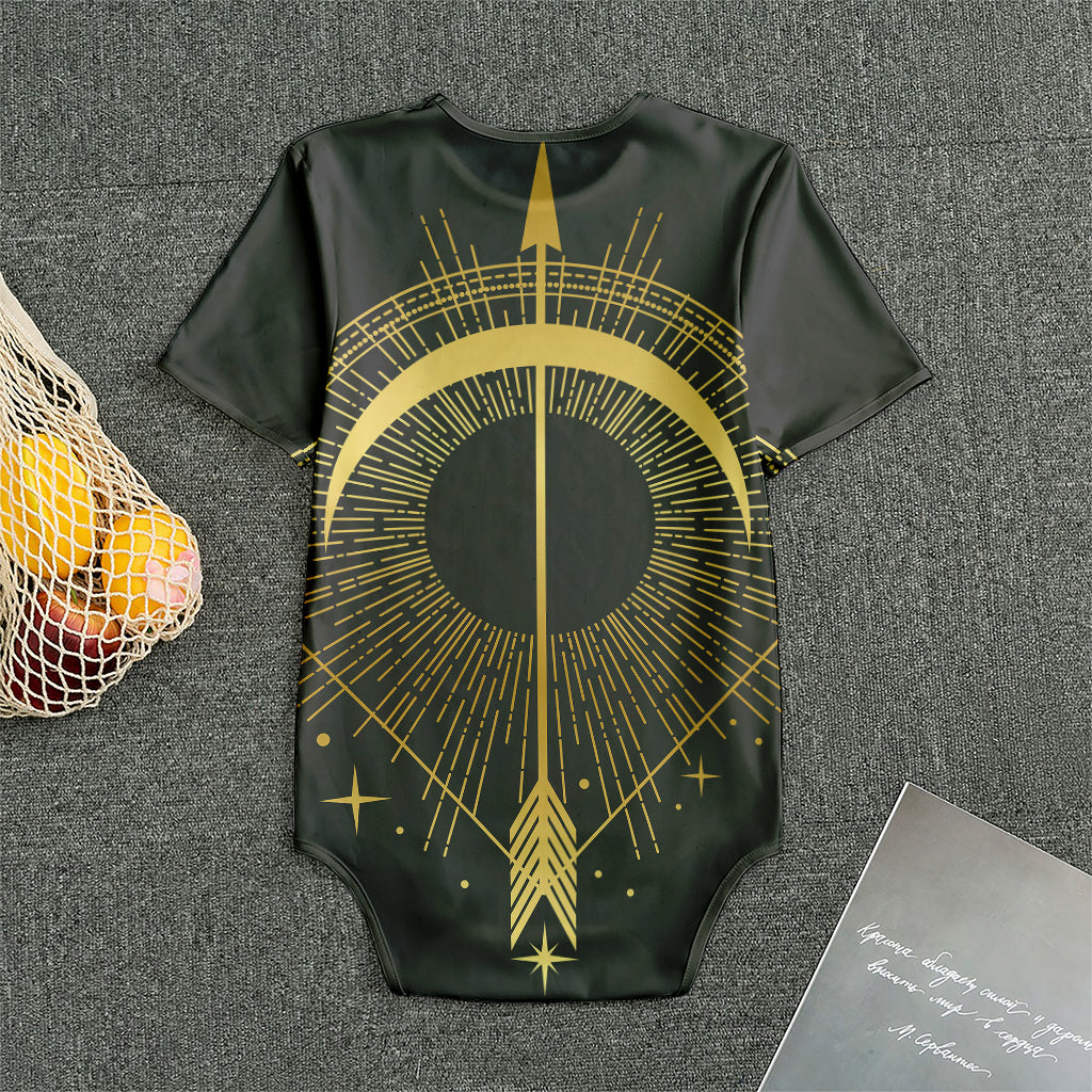 Gold Sagittarius Sign Print Men's Bodysuit